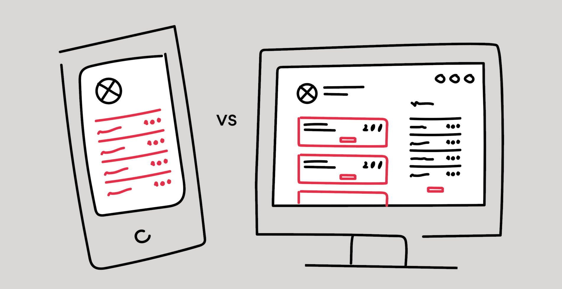 A mobile device vs computer