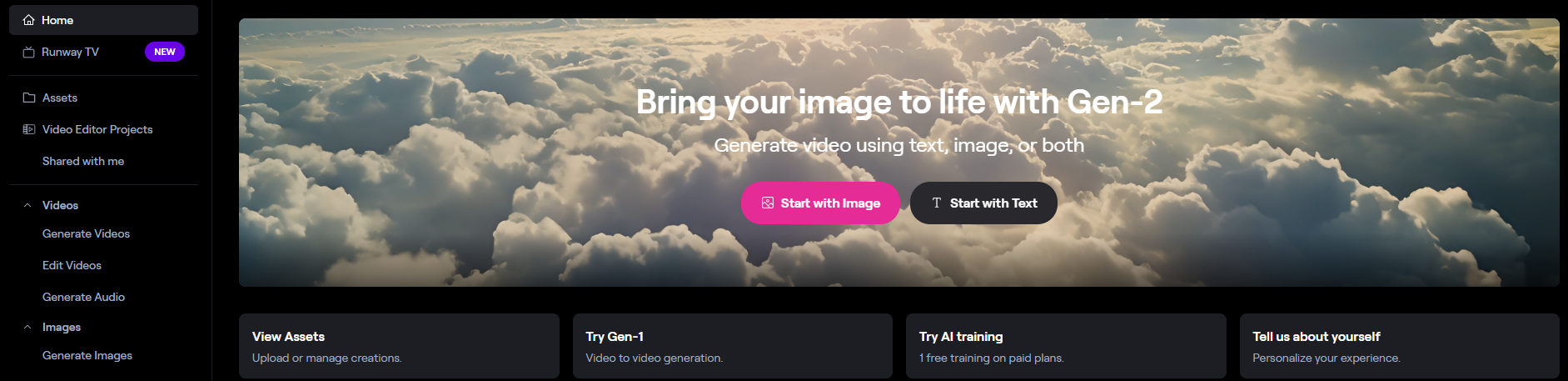 Runway AI video maker