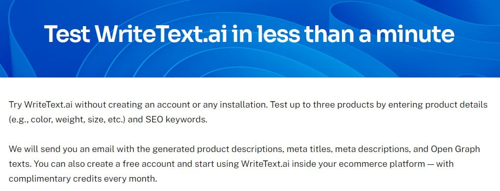 WriteText.ai platform image