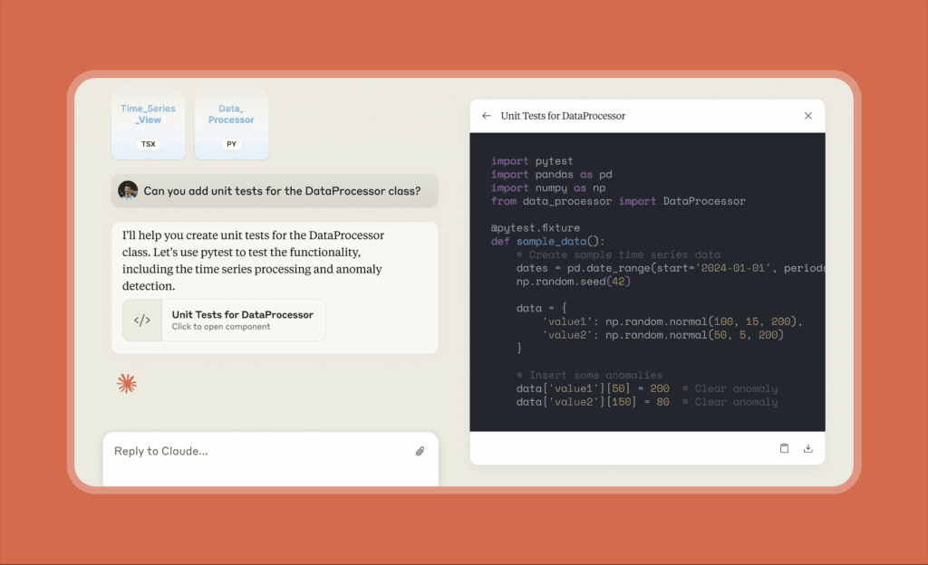 Claude AI with its coding capabilities