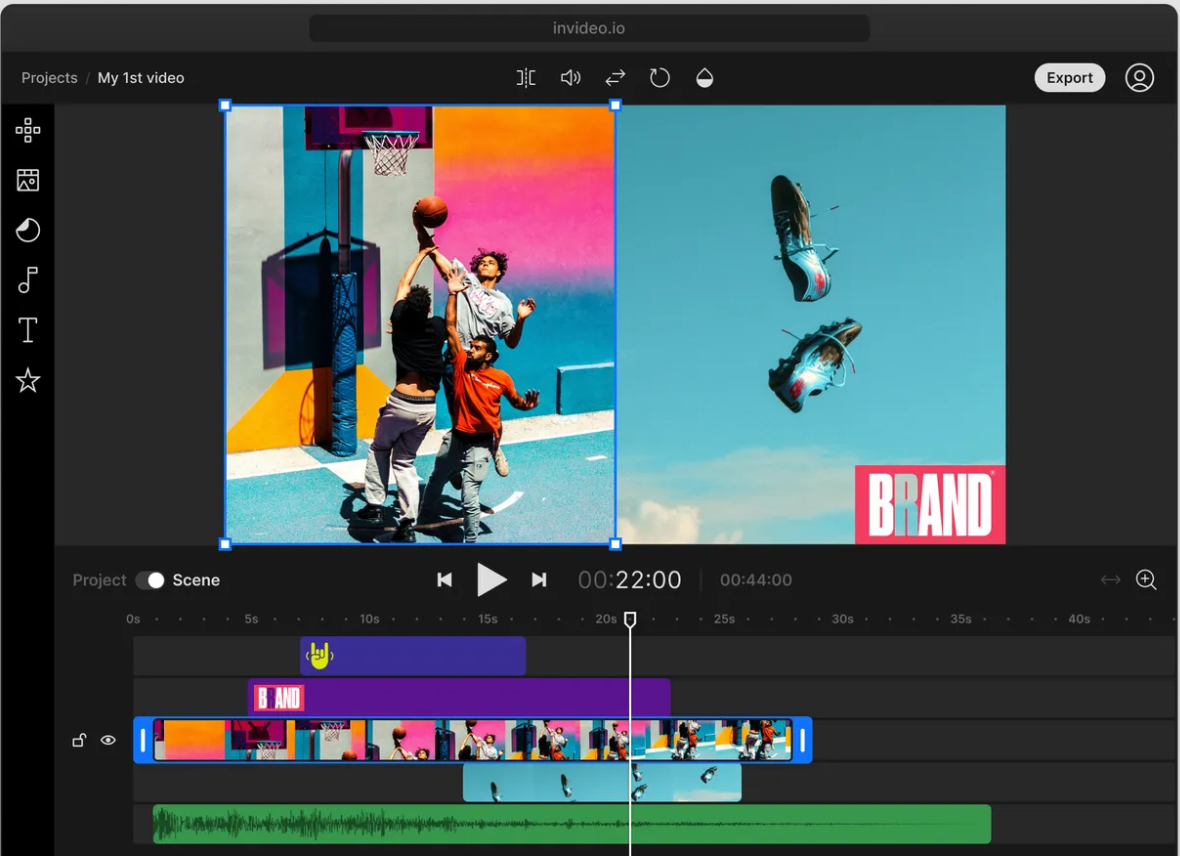 invideo AI video editor