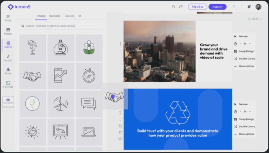 lumen5 AI video platform