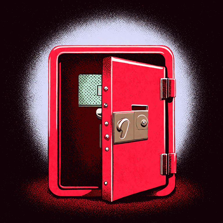 an empty safe