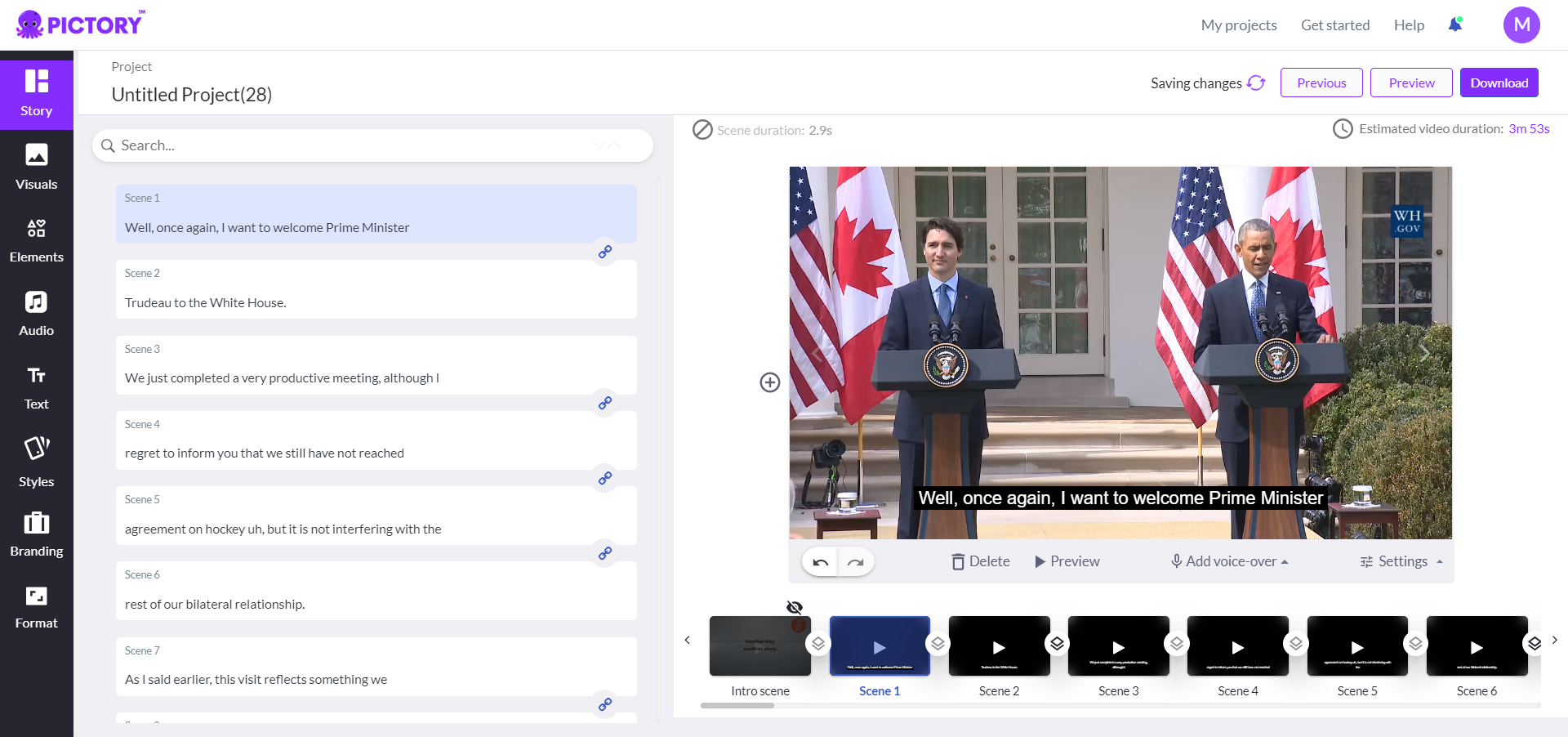 pictory AI video editing tool