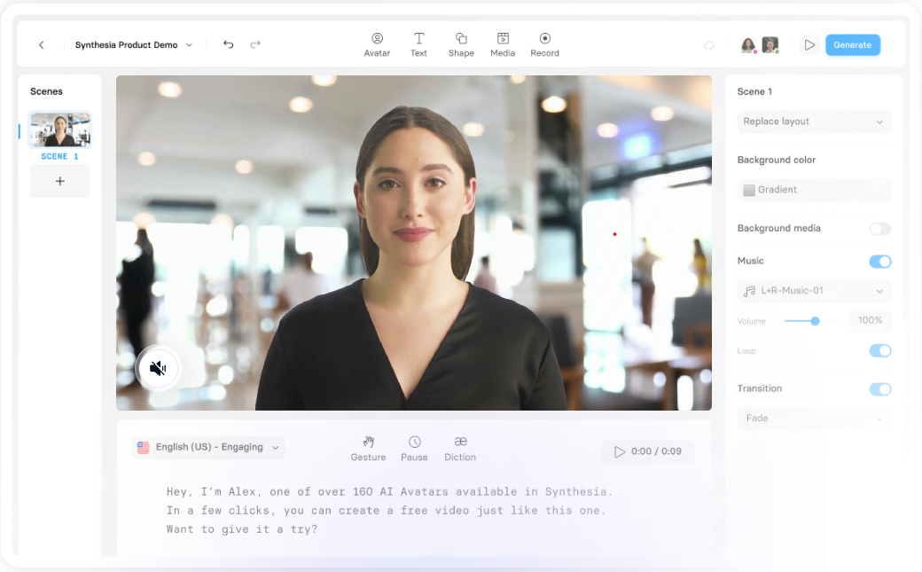 synthesia AI video communication platform