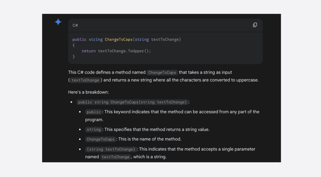 Gemini generated code