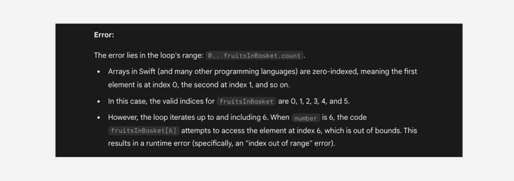 Gemini error processing