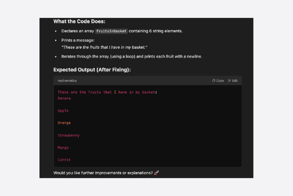 chatgpt prompt on code creation
