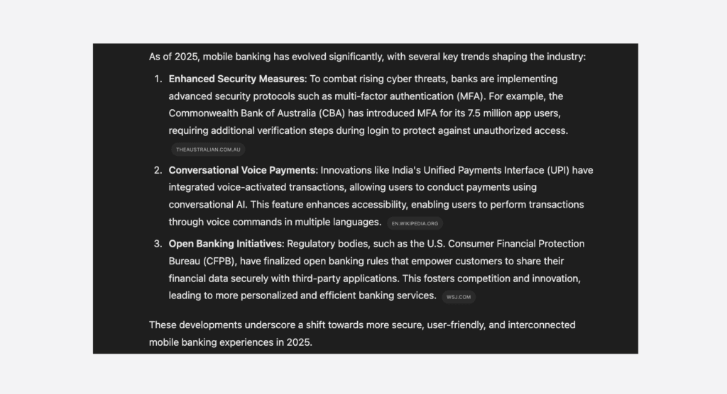 chatgpt research on trends in banking industry