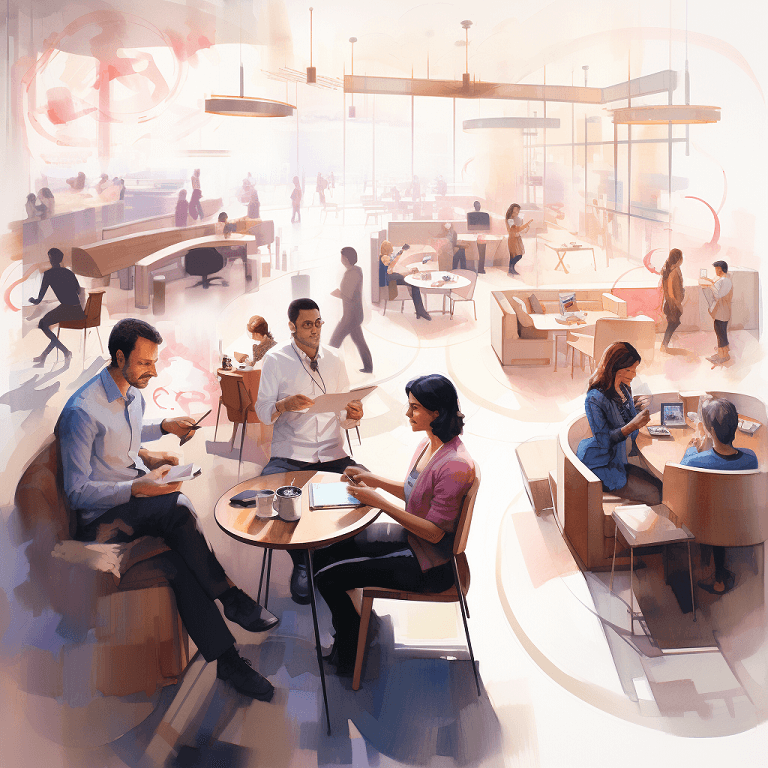 employer of record - office, people working, chatting