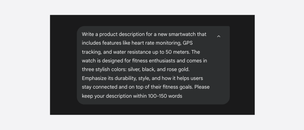chatgpt prompt to create the product description of a new smartwach