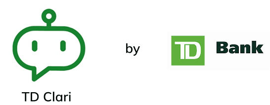 The logo of Clari chatbot from TD Bank