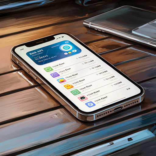 A mobile phone with credit cards