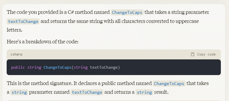 Comments of Claude AI on the code