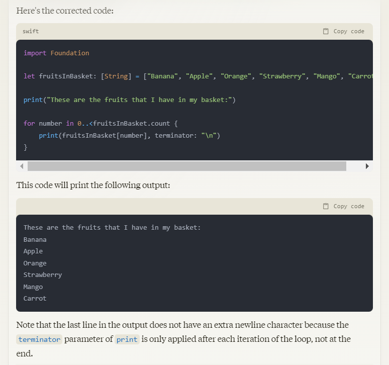 Code prompts generated by Claude