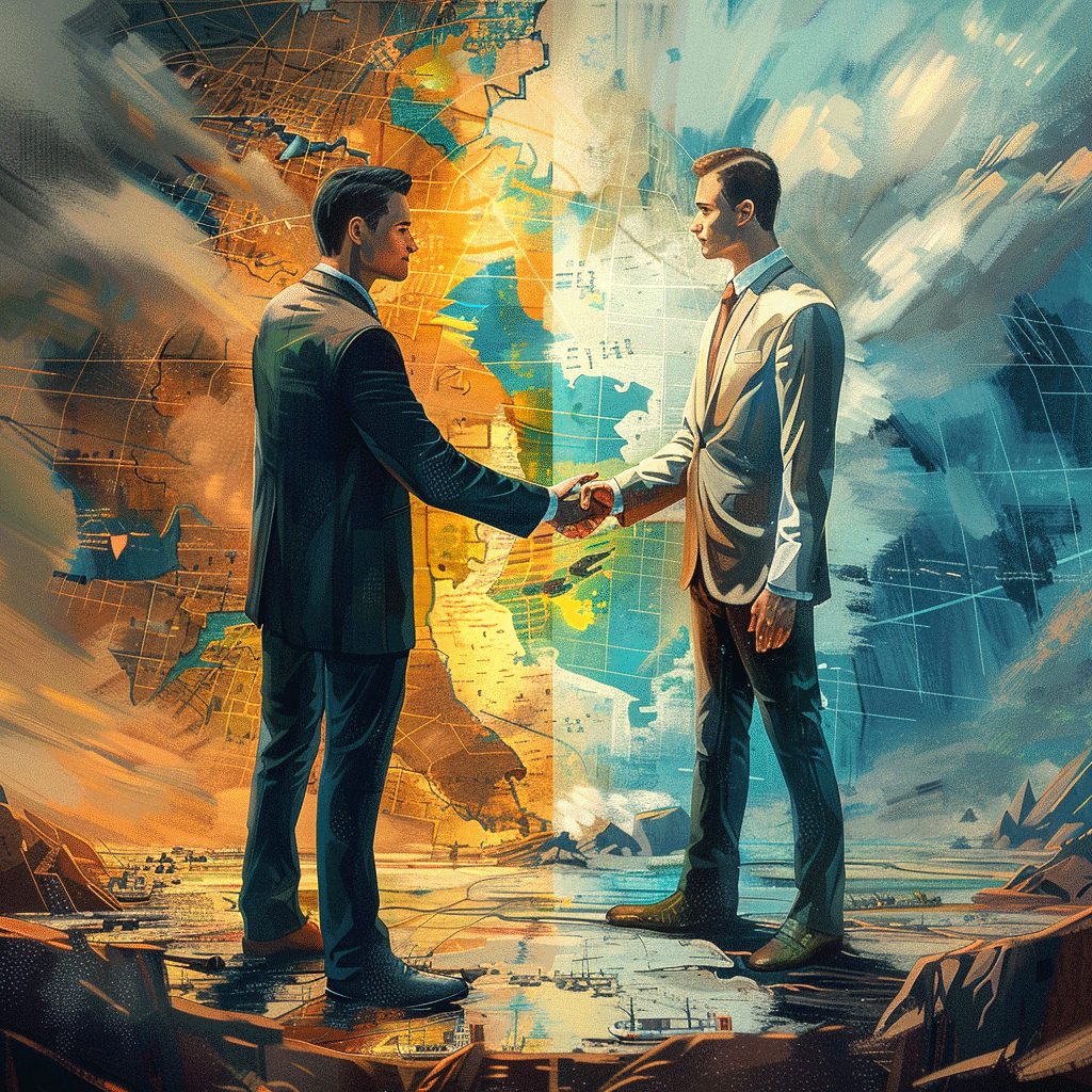 Two businessmen to illustrate legal considerations in IT staff augmentation