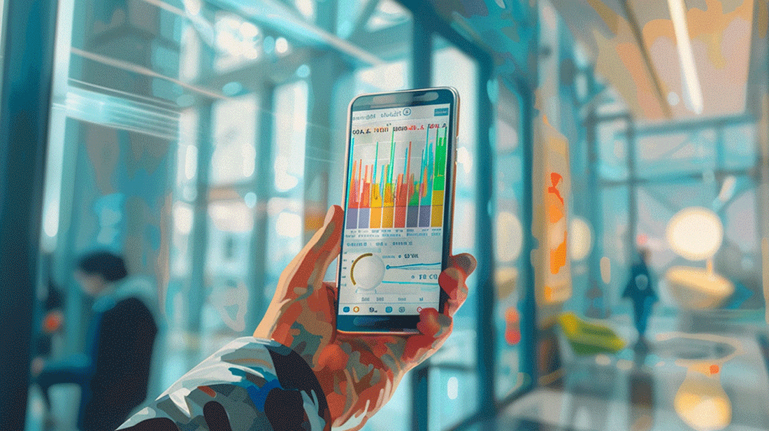 graphics of graphs on a mobile phone