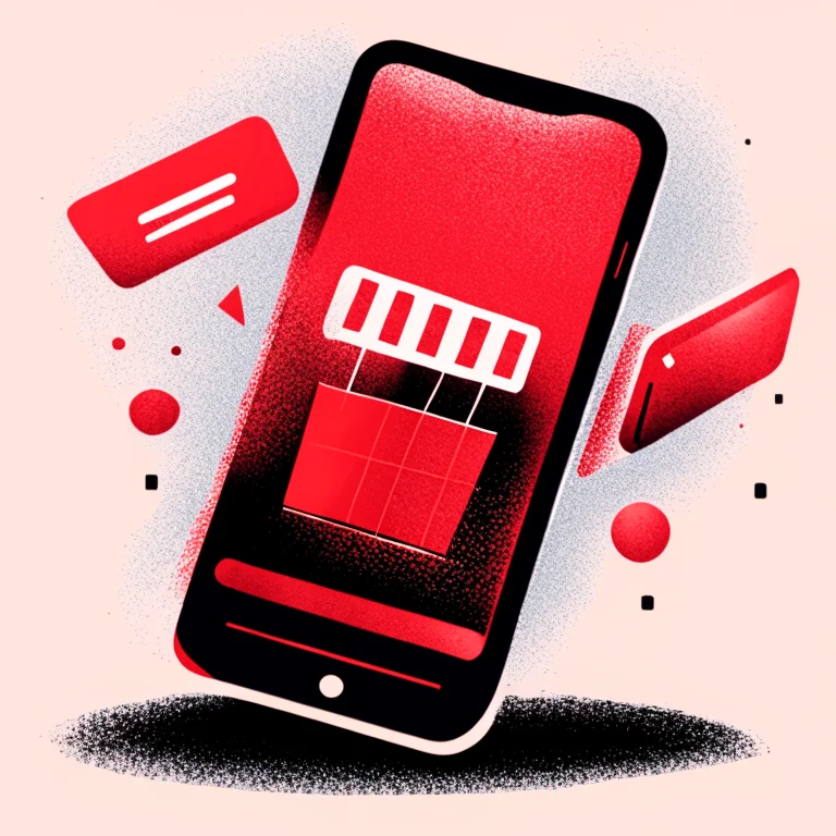 A shopping cart on a mobile phone