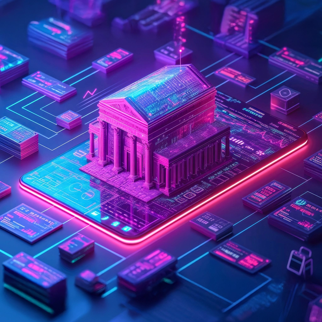 A modern bank that demonstrates mobile banking trends