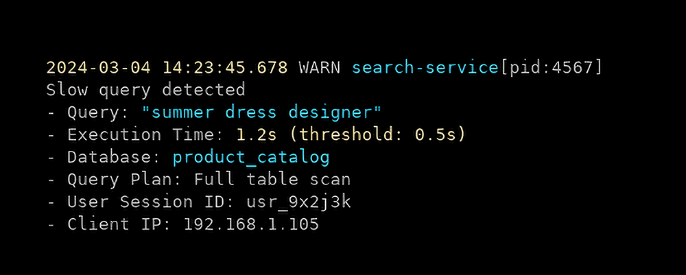 An example of DevOps observability metrics