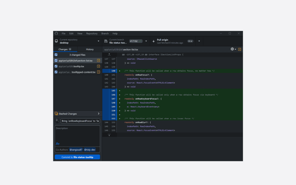 GitHub screenshot