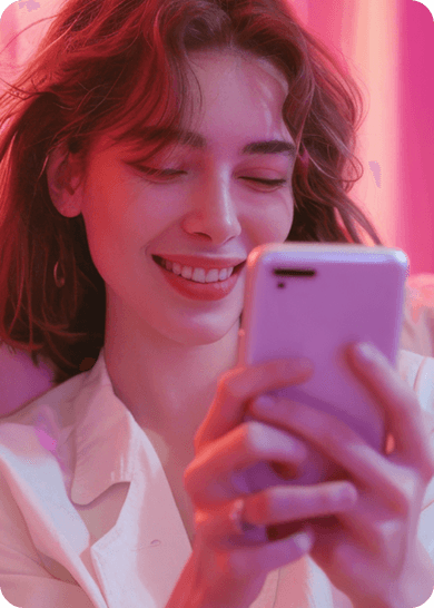 A young woman with a mobile phone