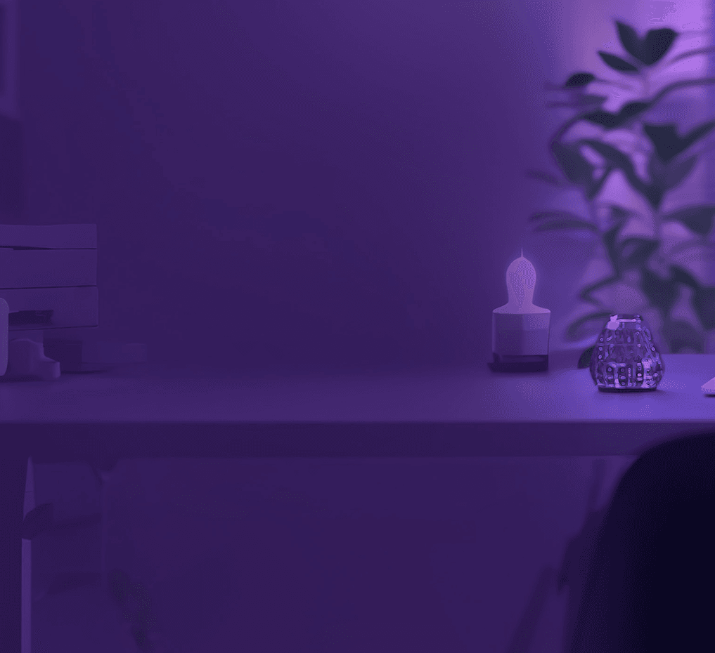 An office in the evening