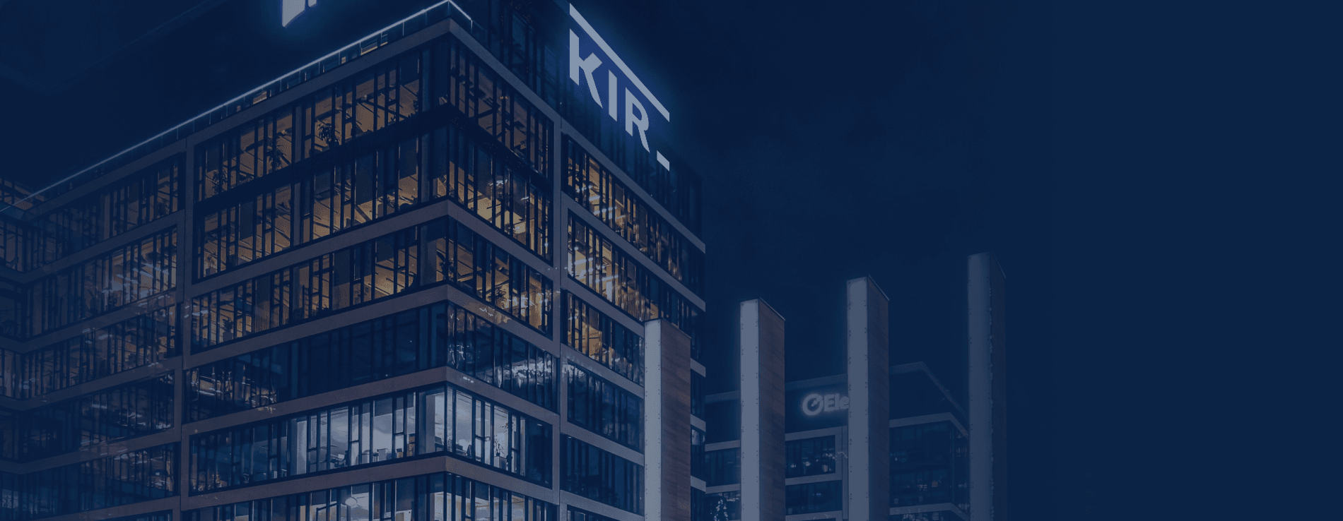 KIR logo on the building