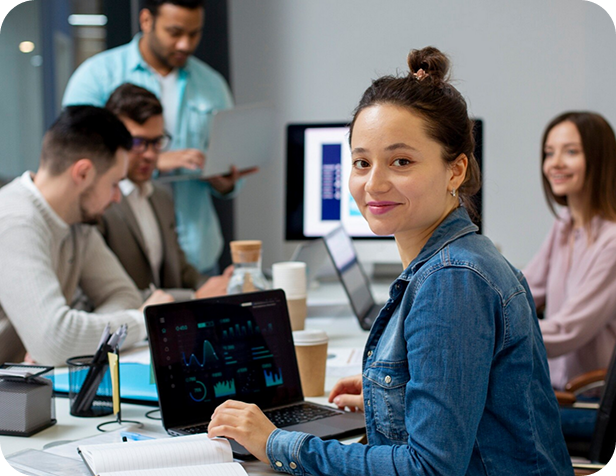 IT team of male and female