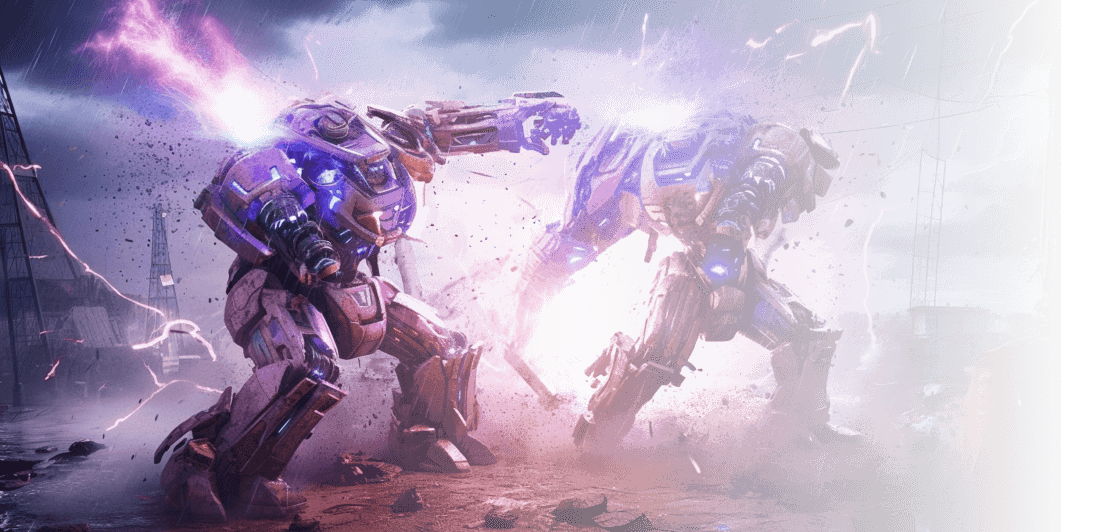 two fighting robots