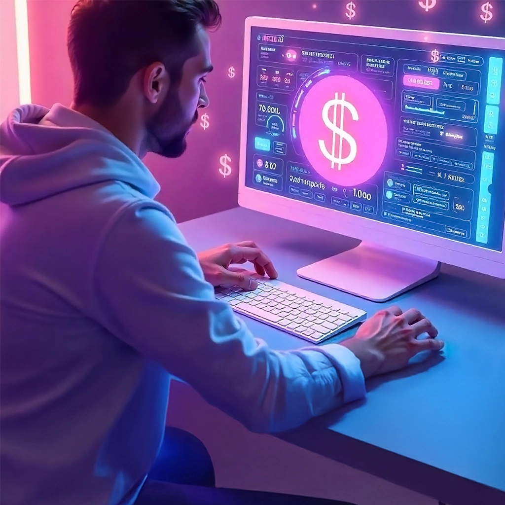 A person calculating project budjet