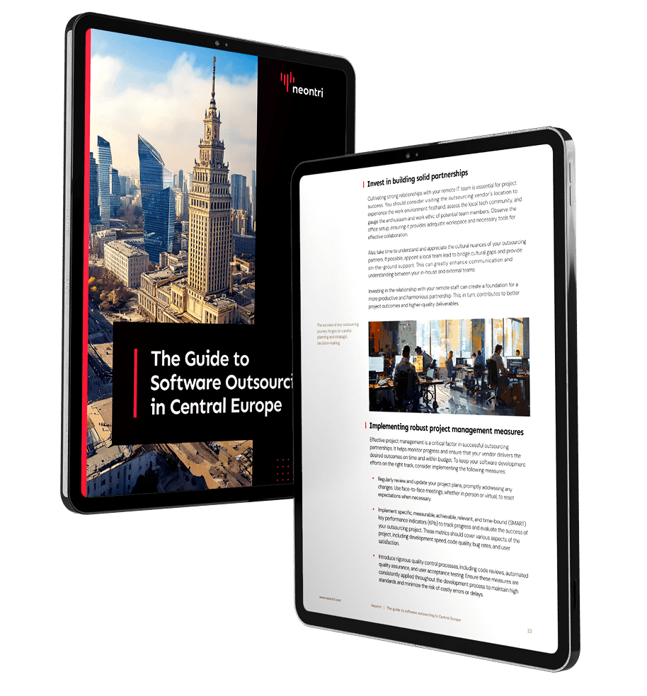 device mockup with article pages
