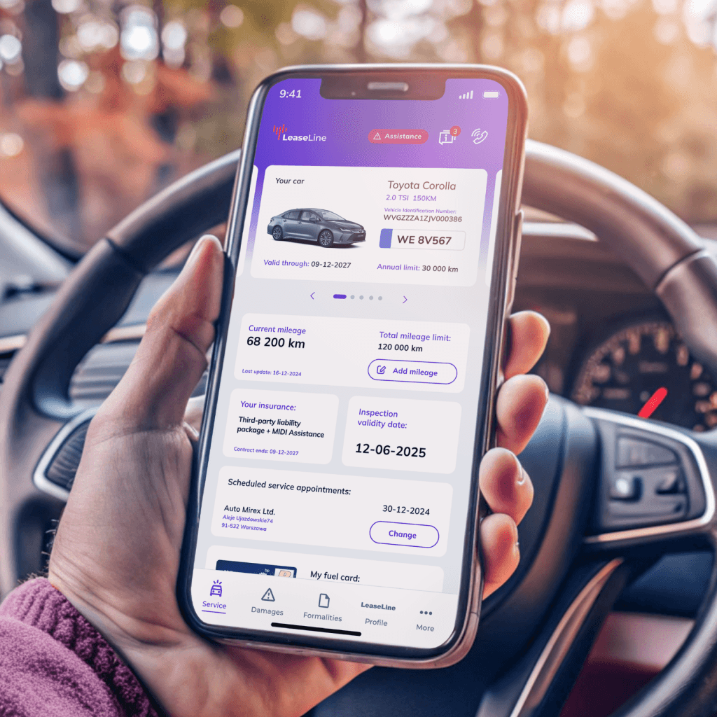 A mobile app for leasing drivers