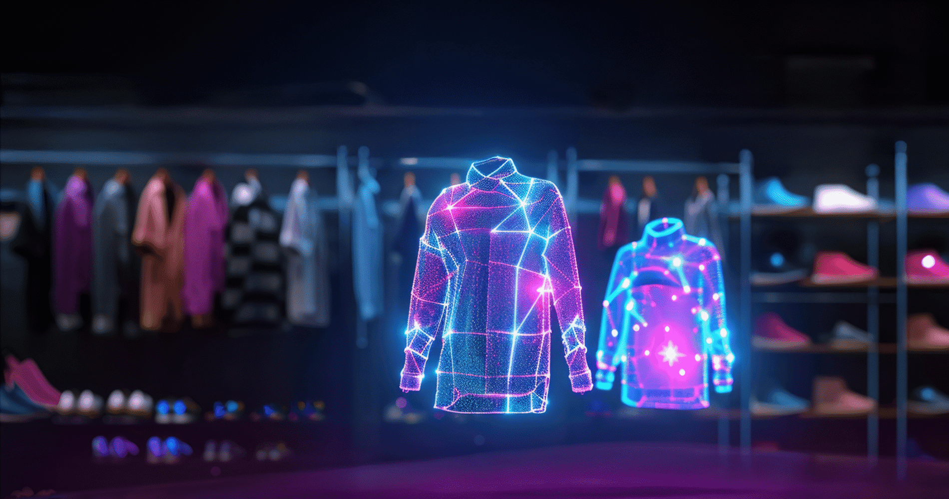 holographic clothes background