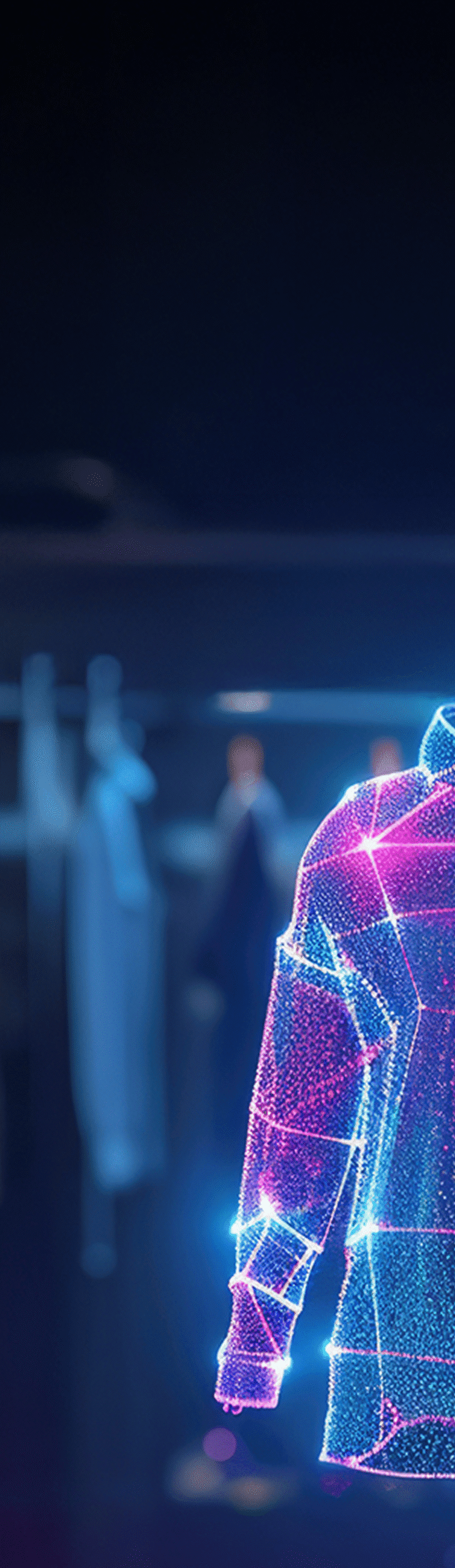 holographic clothes vertical background