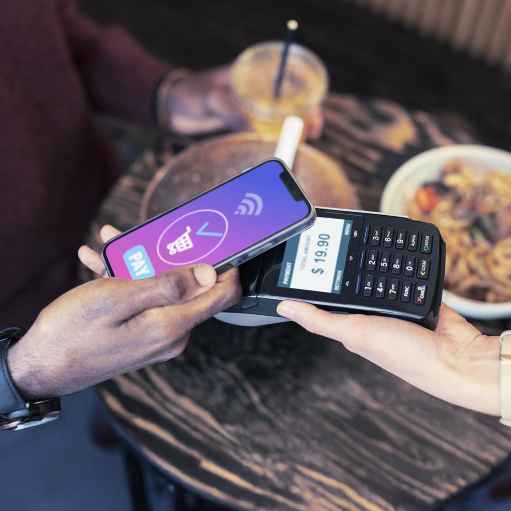 Person using digital wallet