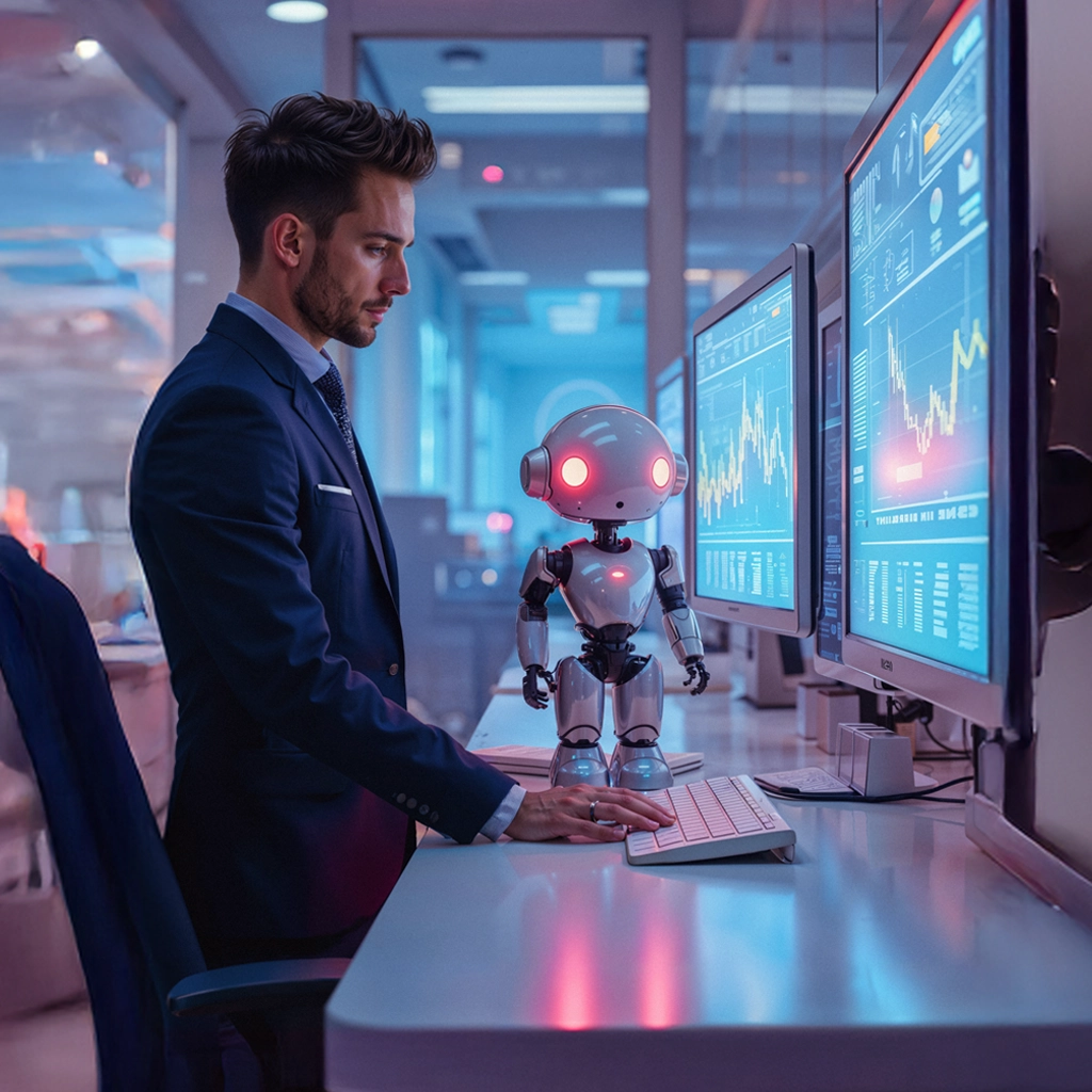 A banker using agent AI