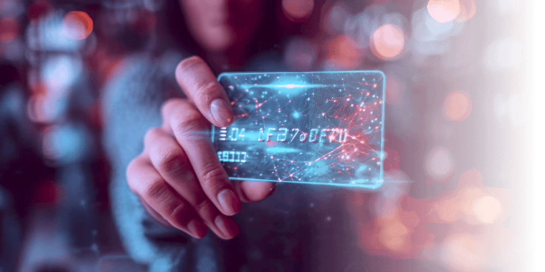 Person holding a credit card