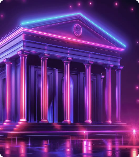purple banking building
