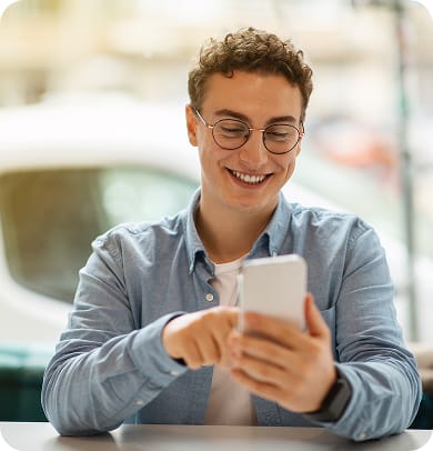 man using his phone