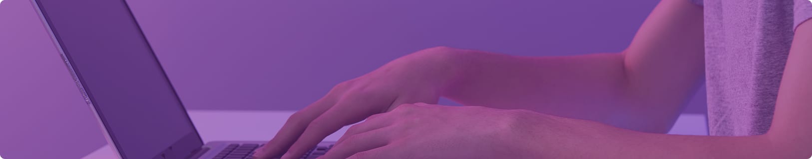 typing on computer