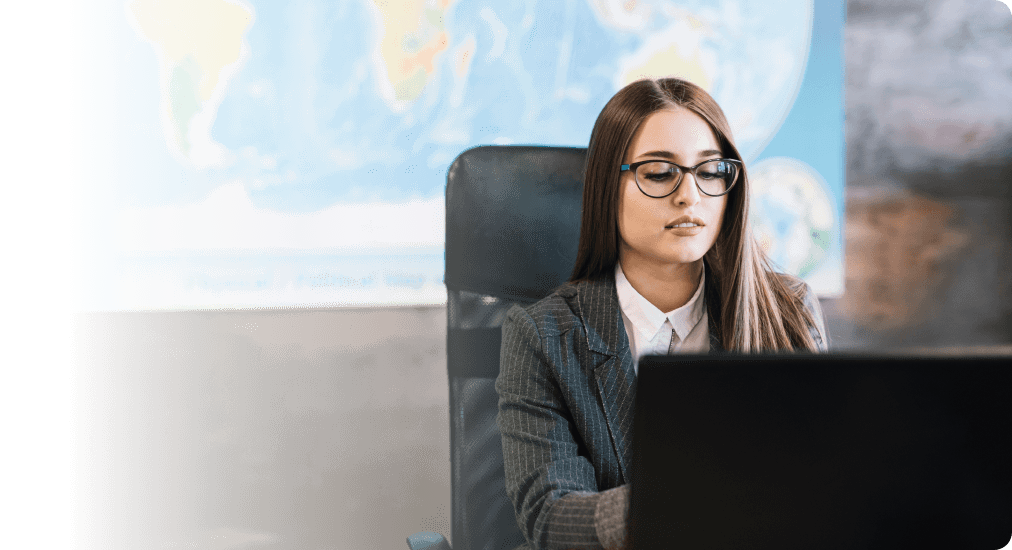 woman working on laptop