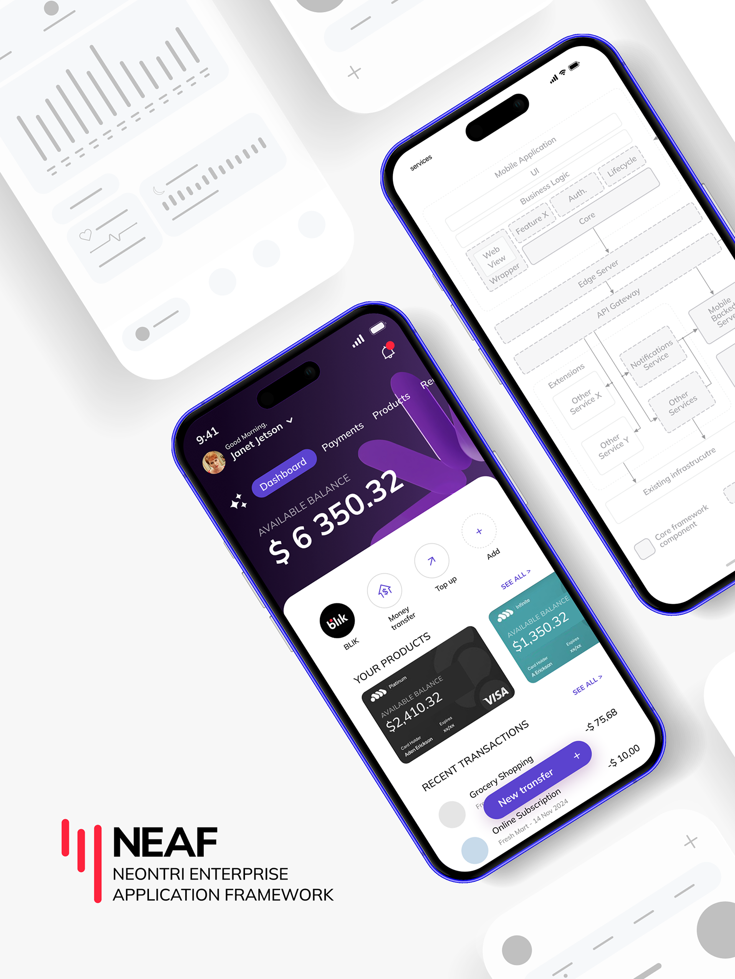 mobile phones with app screens