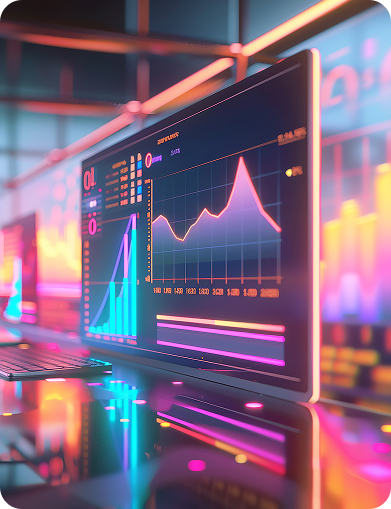 Digital graphs and data on a tablet
