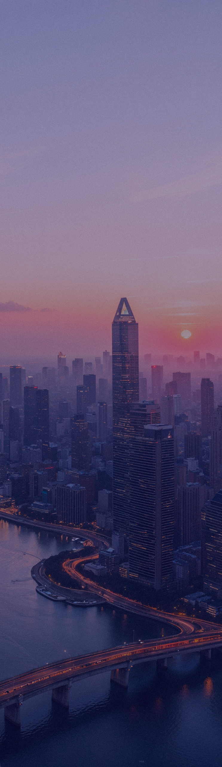 Futuristic city landscape