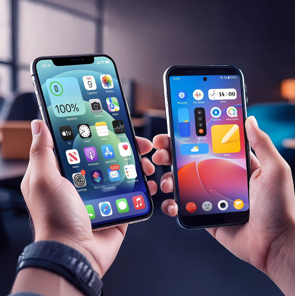 Mobile apps running on different OS