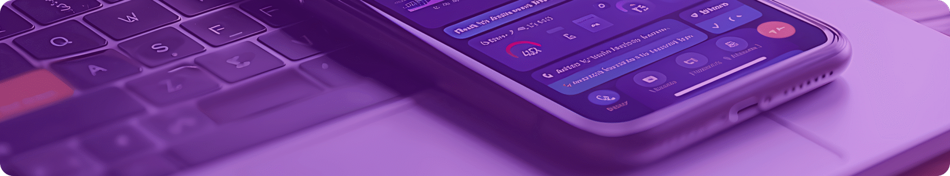 mobile phone on the keyboard