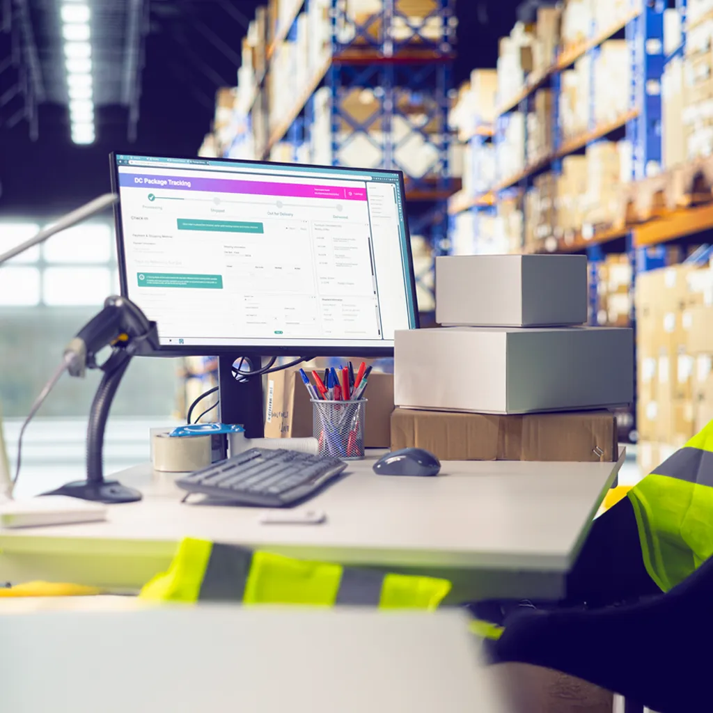A warehouse where the advantages of custom software are clearly visible