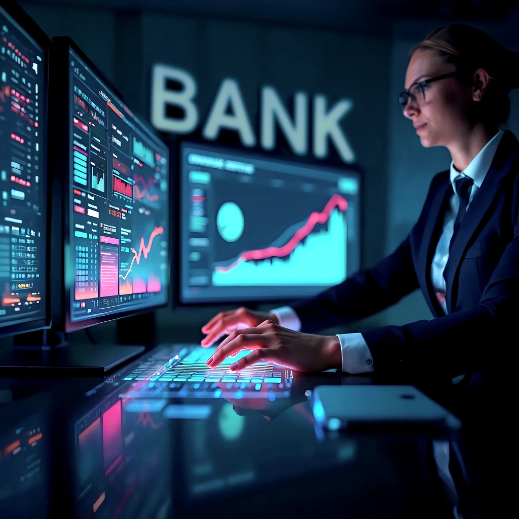 IT proffesional implementing digital banking technologies