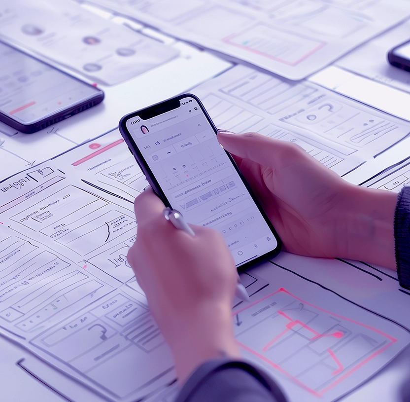 person auditing a mobile app